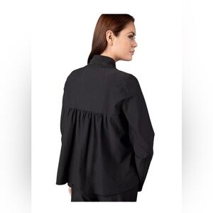 Eileen Fisher Washable Crepe Short Jacket Size XL Black